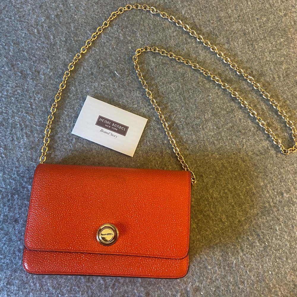 Henri Bendel - chain /crossbody bag- orange